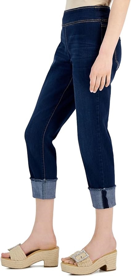 Jeans sin cierre con puños dobles