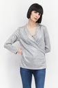 Blusa punto acanalado escote en V