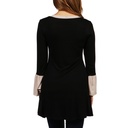Blusa cuello redondo mangas campana
