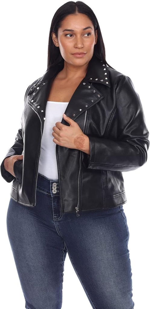 Chaqueta con solapa tachonada