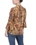 Blusa de mangas 3/4 acampanadas