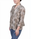 Blusa de mangas 3/4 acampanadas