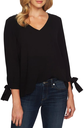 Blusa de crepe con mangas anudadas
