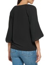 Blusa con mangas de gasa abullonada