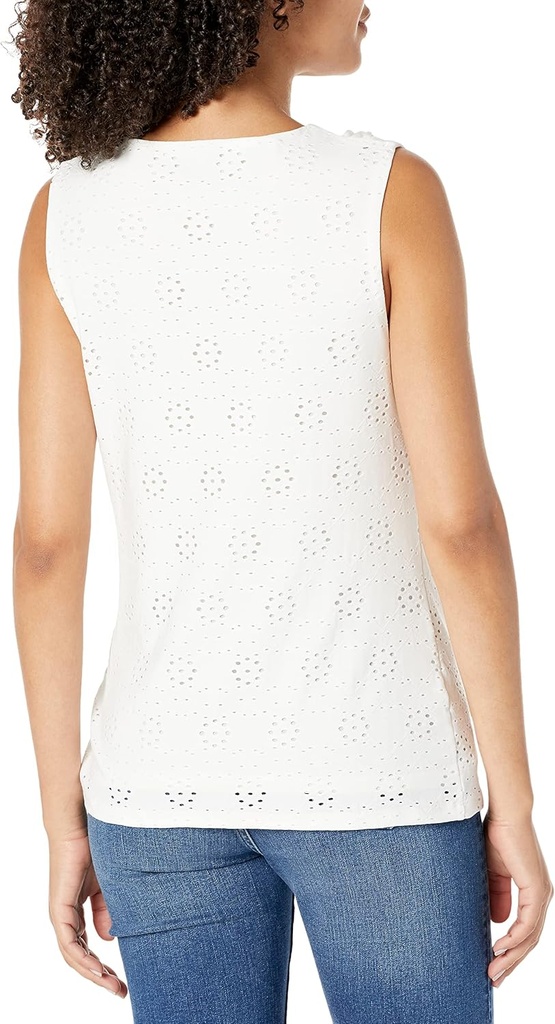 Blusa sin mangas con ojales