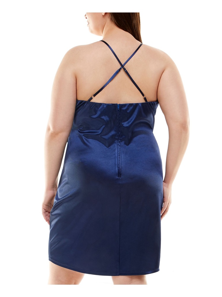 Vestido de satén traslapado