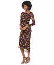 Vestido ajustado de malla estampada