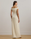 Vestido de crepé anudado