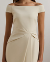 Vestido de crepé anudado