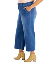 Jeans crop de pierna ancha