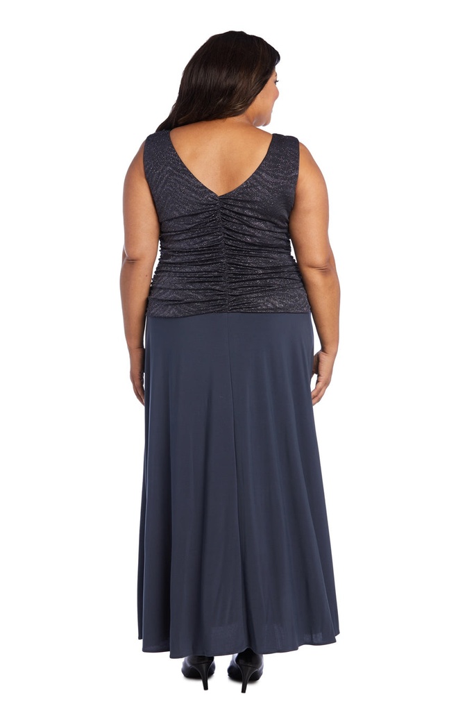 Vestido de noche con corpiño brillante
