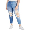Jeans mom detalle desgastados