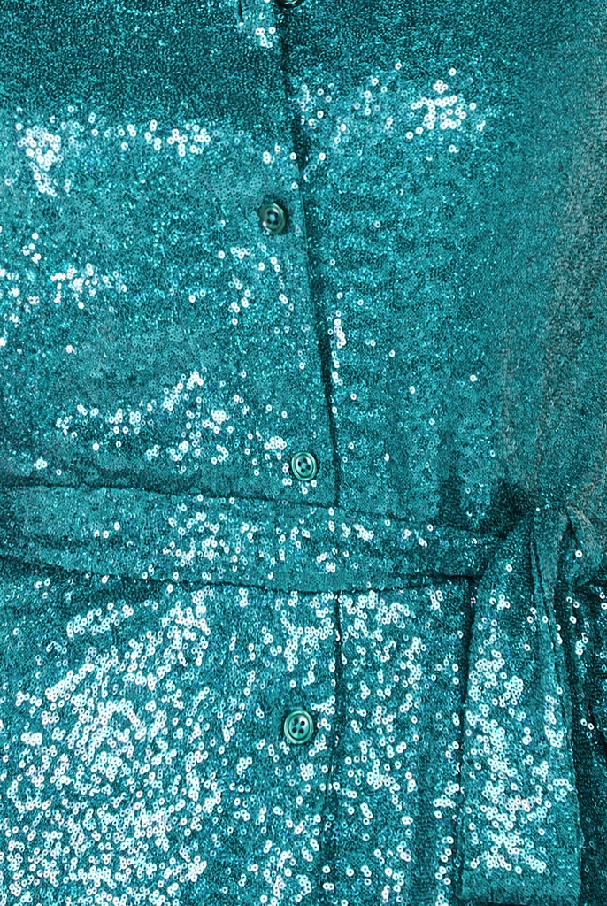 Vestido camisero de lentejuelas