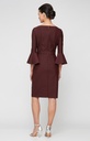 Vestido drapeado con escote cuadrado