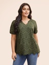 Blusa con bordado inglés Army