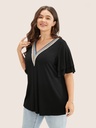 Blusa con escote bordado