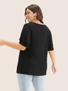 Blusa con escote bordado