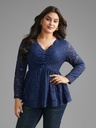 Blusa formal de encaje floral