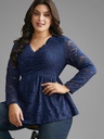 Blusa formal de encaje floral