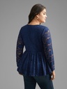 Blusa formal de encaje floral