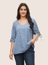 Blusa con mangas anudadas
