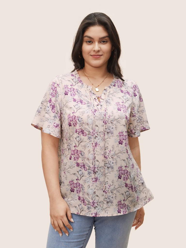 Blusa floral rosa blumorosa