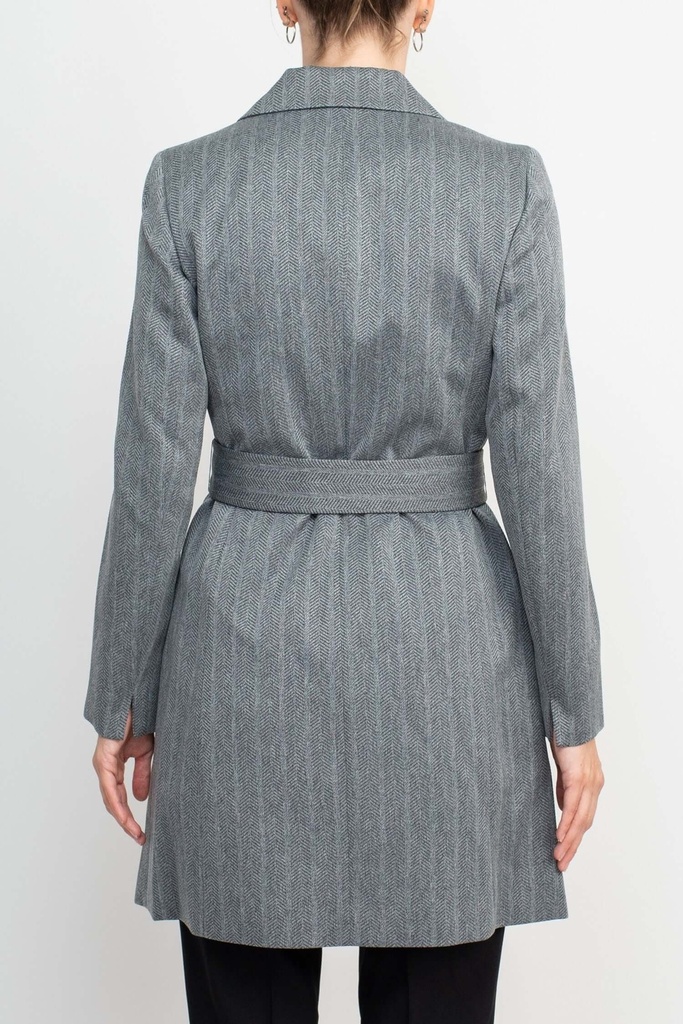 Traje de chaqueta larga y pantalón slim