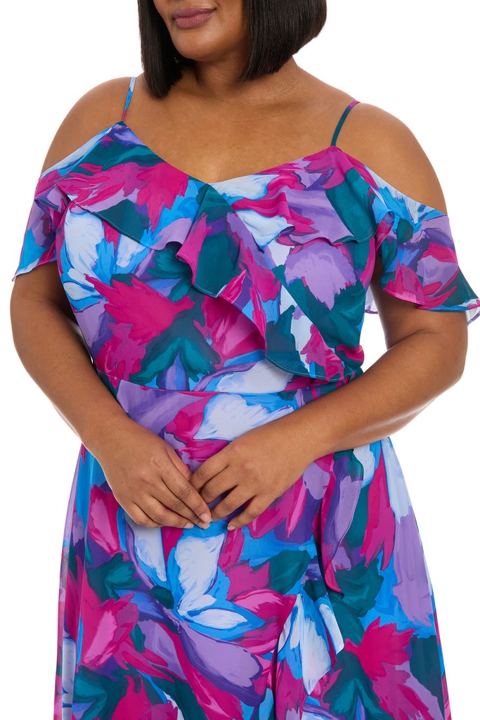 Vestido Kavita con print hawaiano
