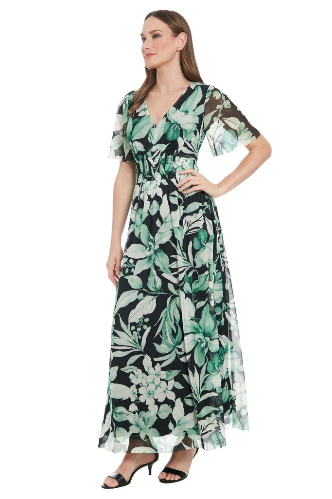 Vestido con corpiño fruncido Leila