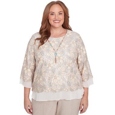 Blusa con cuentas recortadas