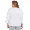 Blusa con ribete de encaje liso y collar