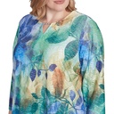 Blusa con hojas de acuarela