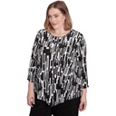 Blusa de geométrico vertical con collar