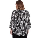 Blusa de geométrico vertical con collar