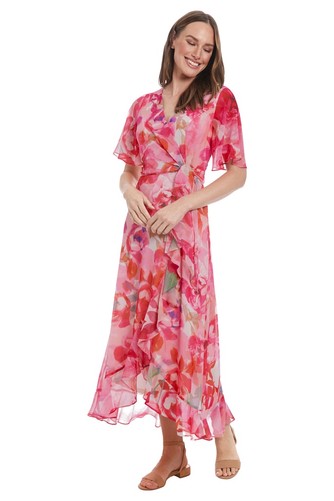 Vestido maxi con mangas Lilyana