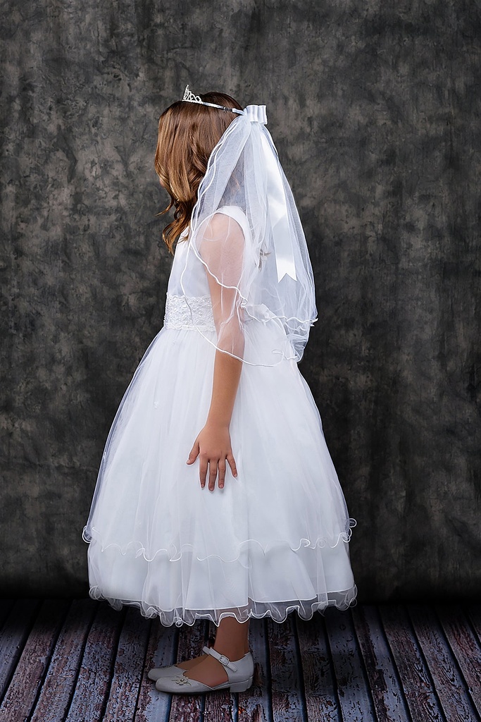 Vestido en capas con corpiño brillante