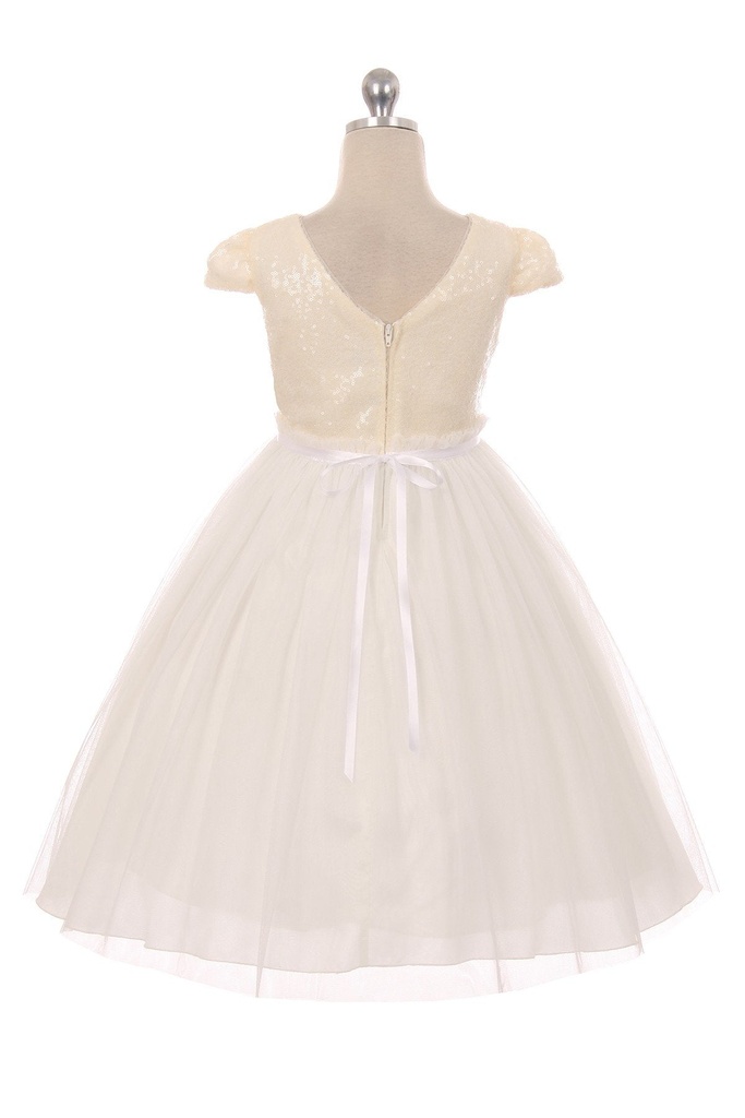 Vestido plisado con lentejuelas