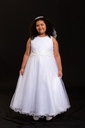 Vestido de tul con encaje y purpurina