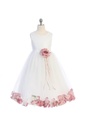 Vestido con pétalos y lentejuelas