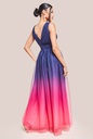 Vestido plisado de escote Bardot