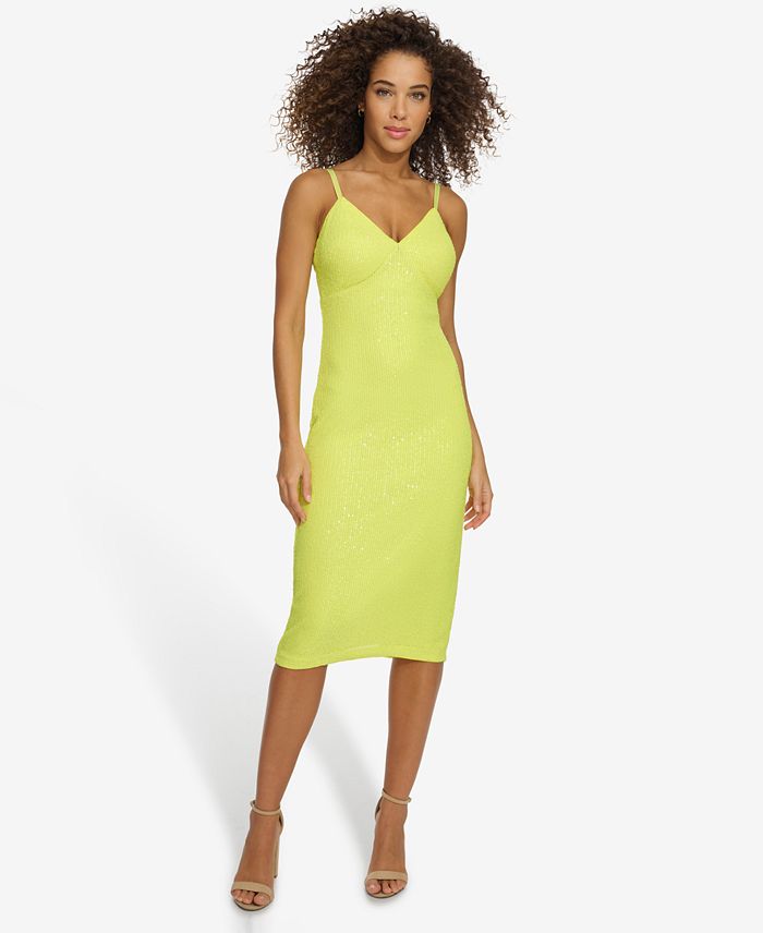 Vestido acanalado con roseta