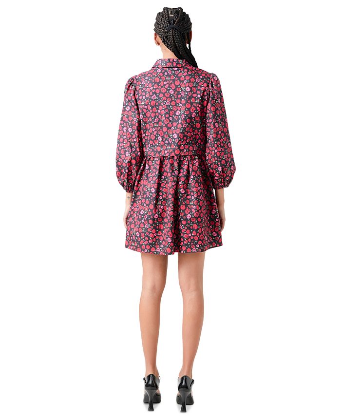 Vestido floral de manga 3/4