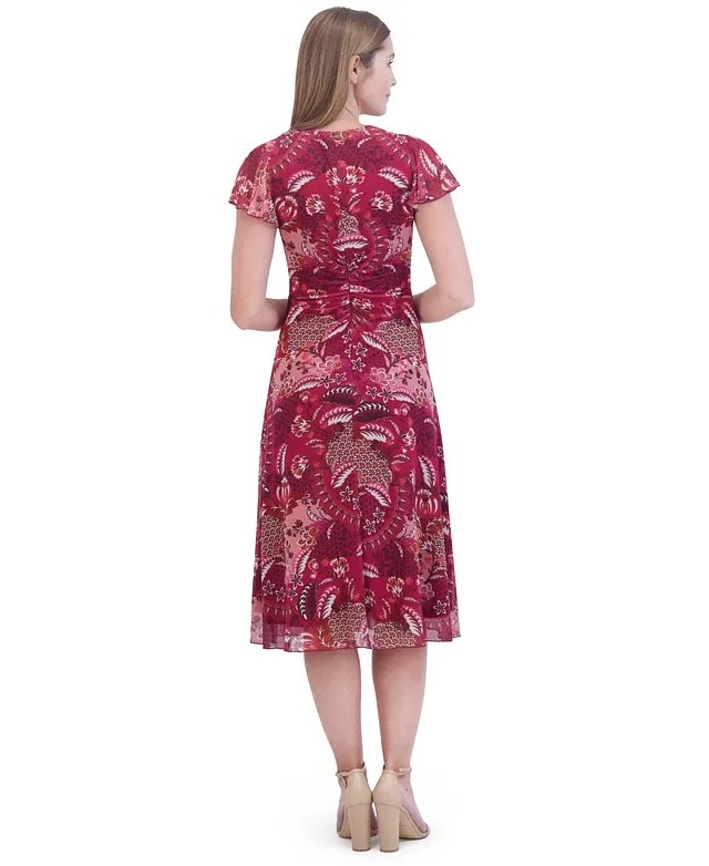 Vestido floral de manga 3/4