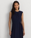 Vestido de crepé con detalle plisado