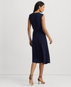 Vestido de crepé con detalle plisado