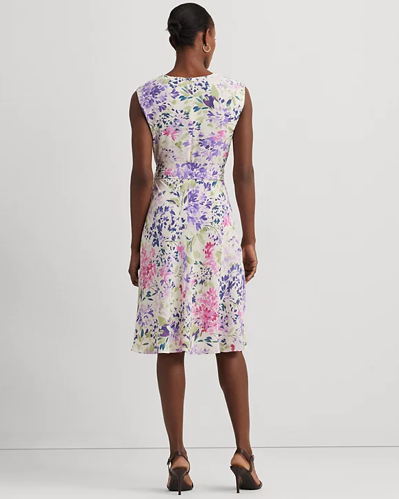 Vestido de crepé floral