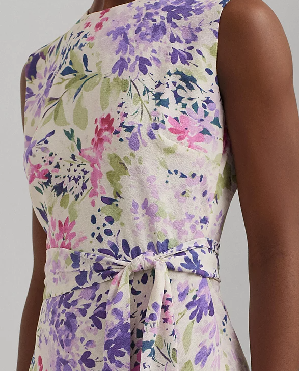 Vestido de crepé floral