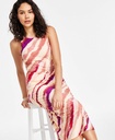 Vestido midi con estampado Pictórico