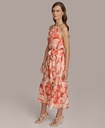Vestido midi escote halter de cadena