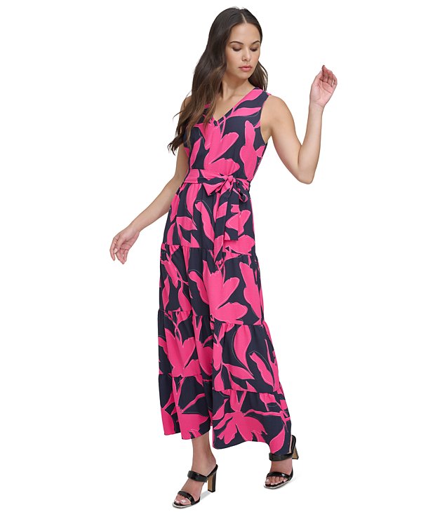Vestido Maxi con estampado retro